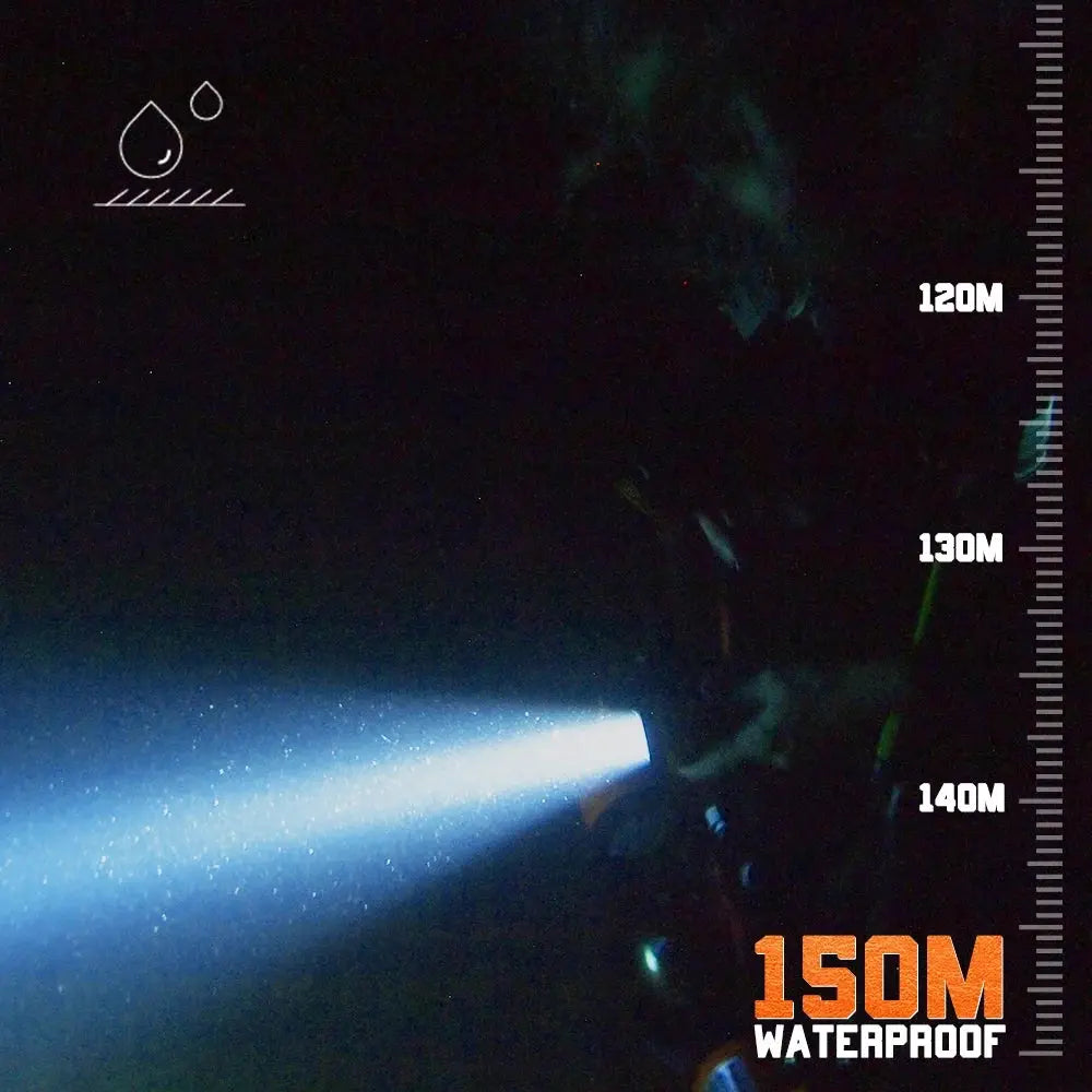 OrcaTorch Recreational Diving D850 torcia subacquea 2500 lumen fascio 6°