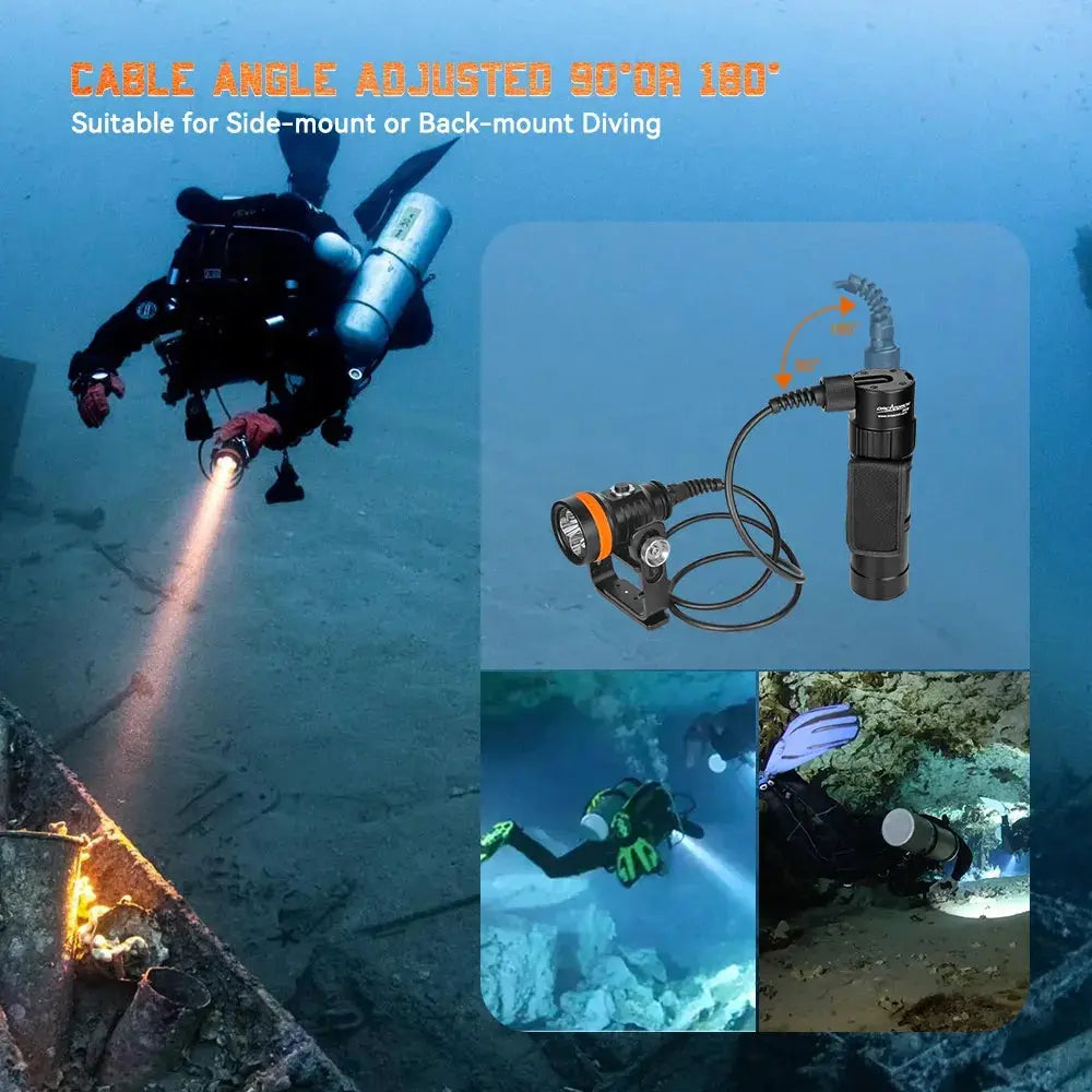 OrcaTorch Technical Diving D630 v2.0 torcia subacquea 4600 lumen EU