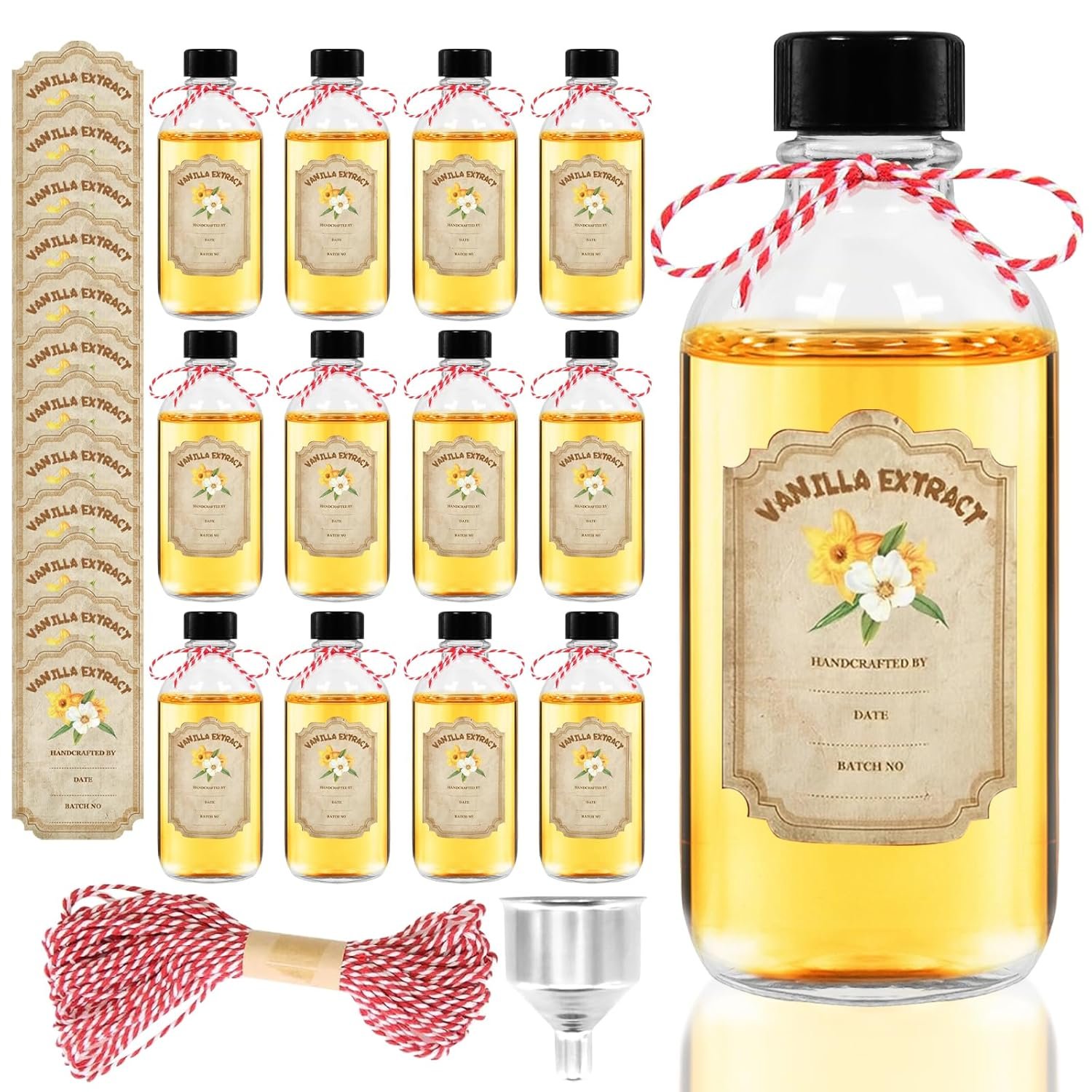 NEW-Vi Glass Bottles bottiglie in vetro 2 oz, 12 pezzi