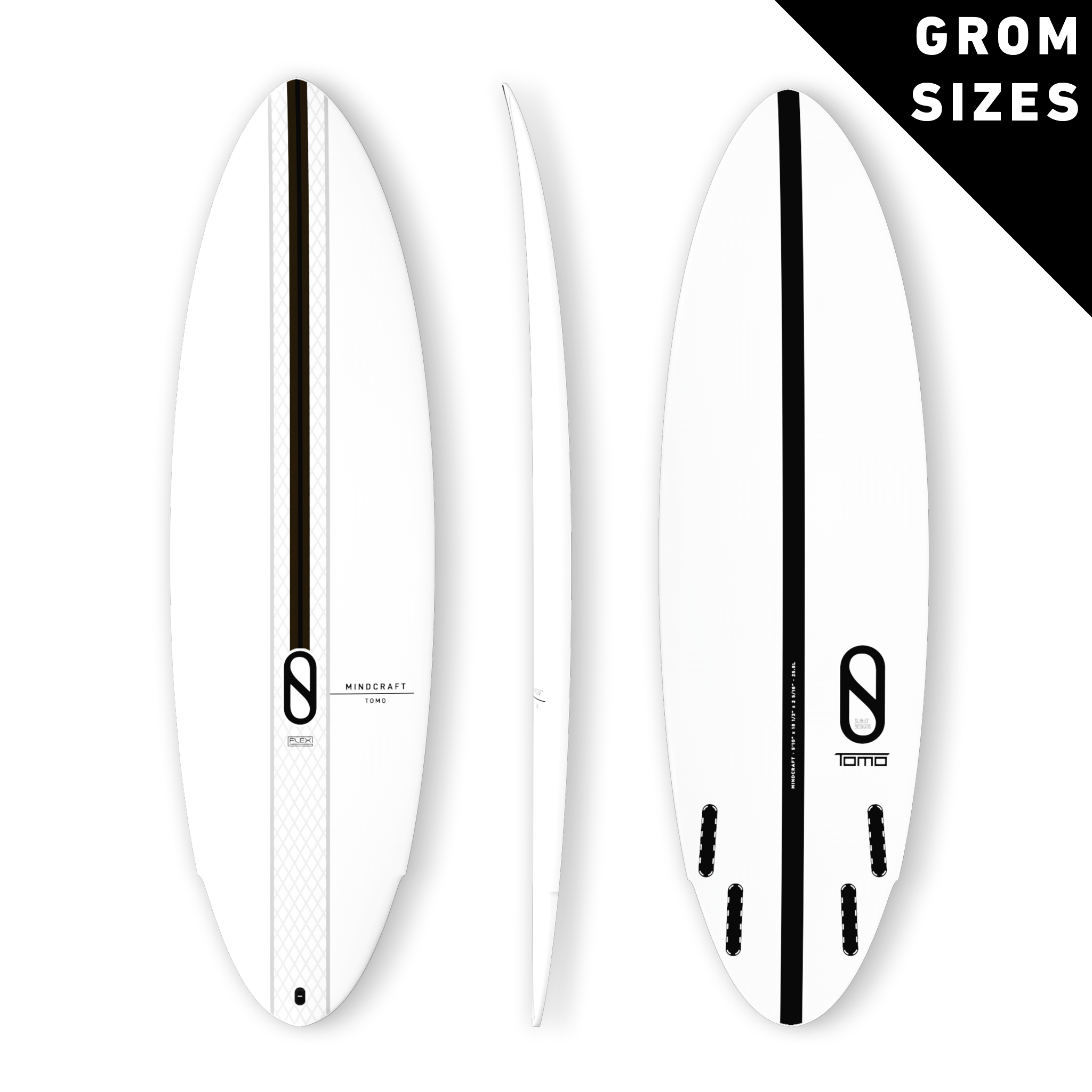 Firewire Slater Designs Mindcraft tavola da surf bianca 5'4" I-Bolic 2.0