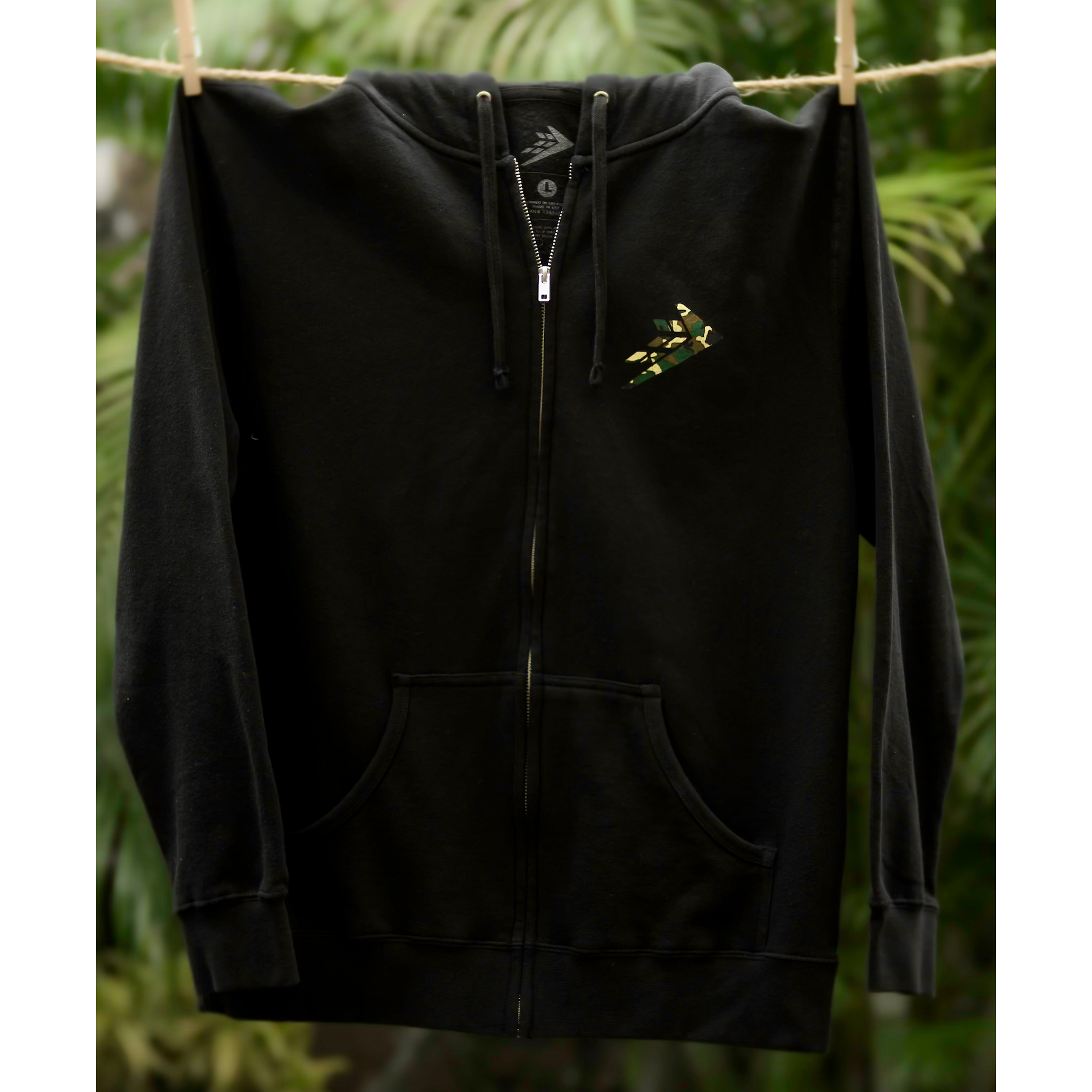 Firewire Clothing Icon Fleece Hoodie felpa nera con zip