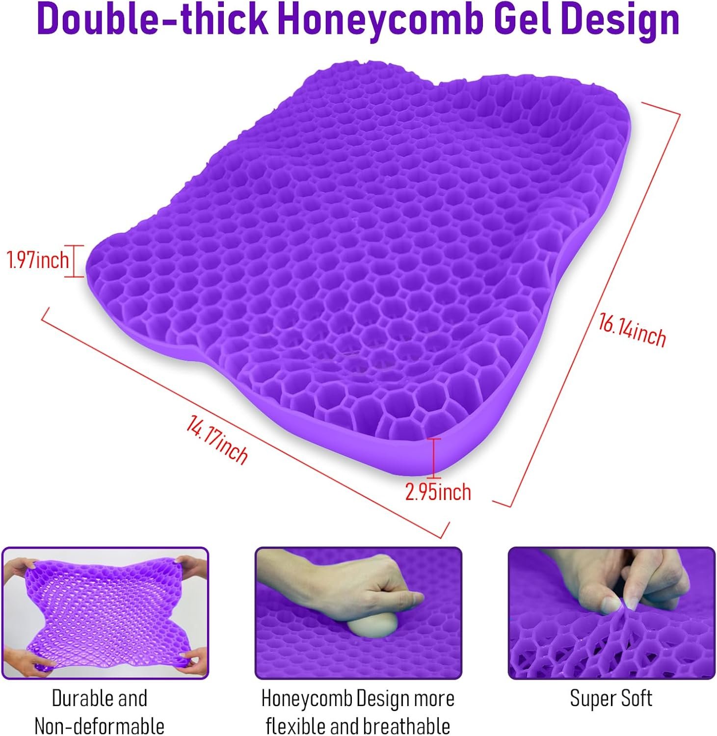 NEW-Vi Kayak Seat Cushion cuscino kayak gel impermeabile 7,5 cm