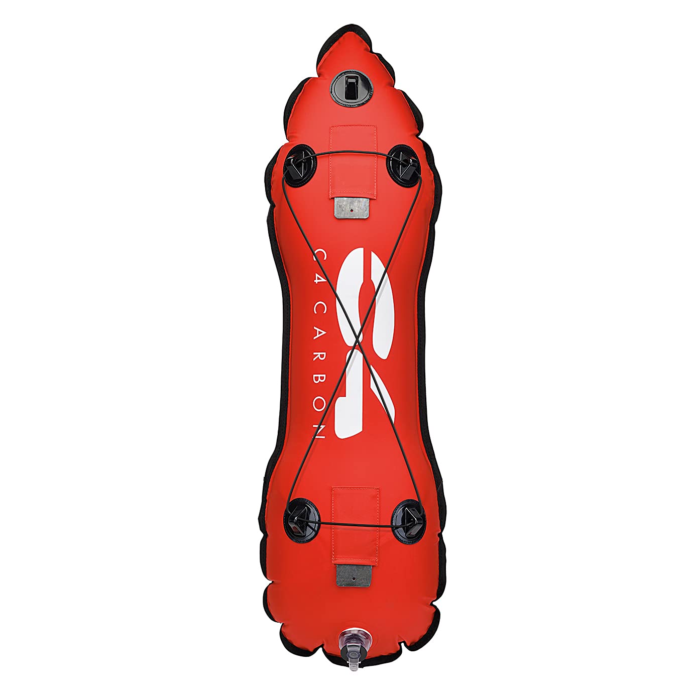 C4 Buoys and Floats Red Dragon boa da sub 90 x 35 cm con bandiera