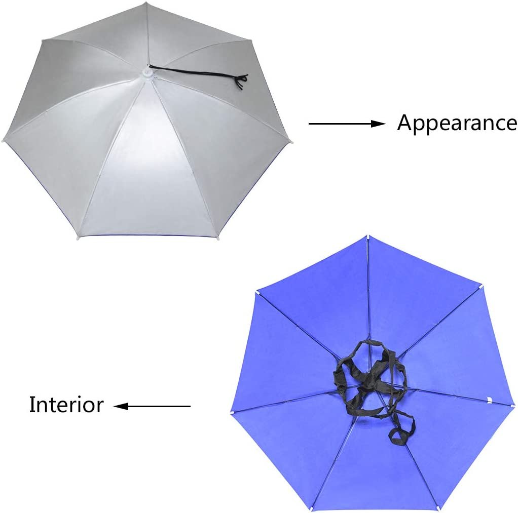 NEW-Vi Umbrella Hat cappello ombrello blu con presa d’aria
