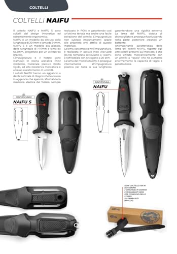 C4 Knives Naifu S coltello subacqueo da braccio 144 mm