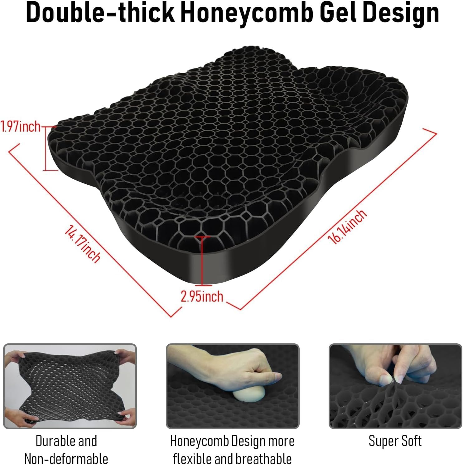 NEW-Vi Kayak Seat Cushion cuscino kayak in gel 7,5 cm impermeabile