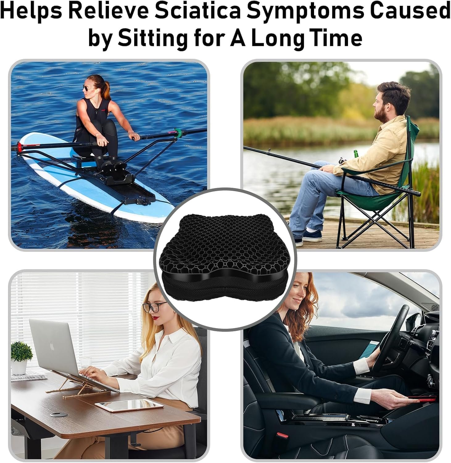 NEW-Vi Kayak Seat Cushion cuscino kayak in gel 7,5 cm impermeabile