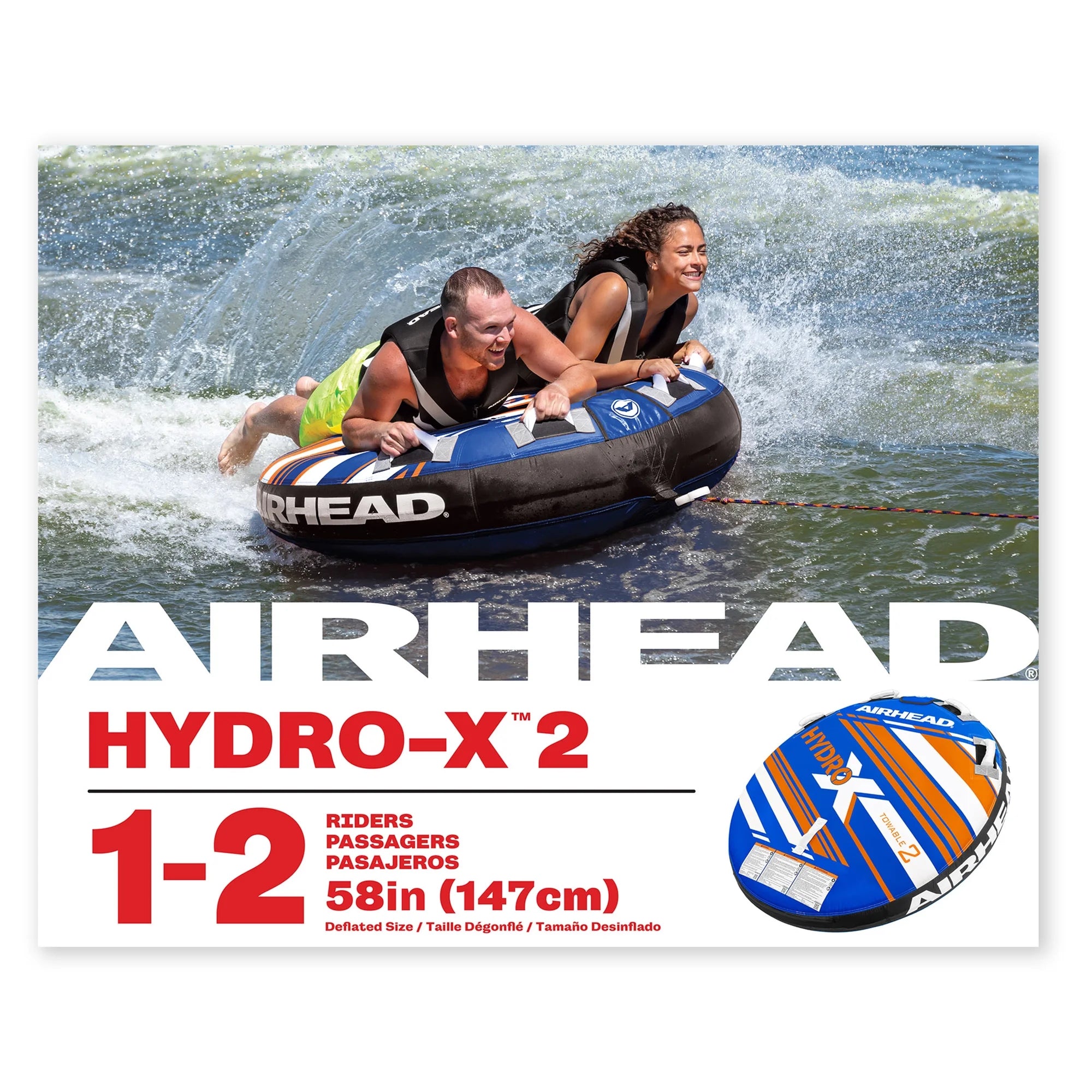 AIRHEAD Towable Tubes Hydro-X 2 ciambella trainabile 2 persone