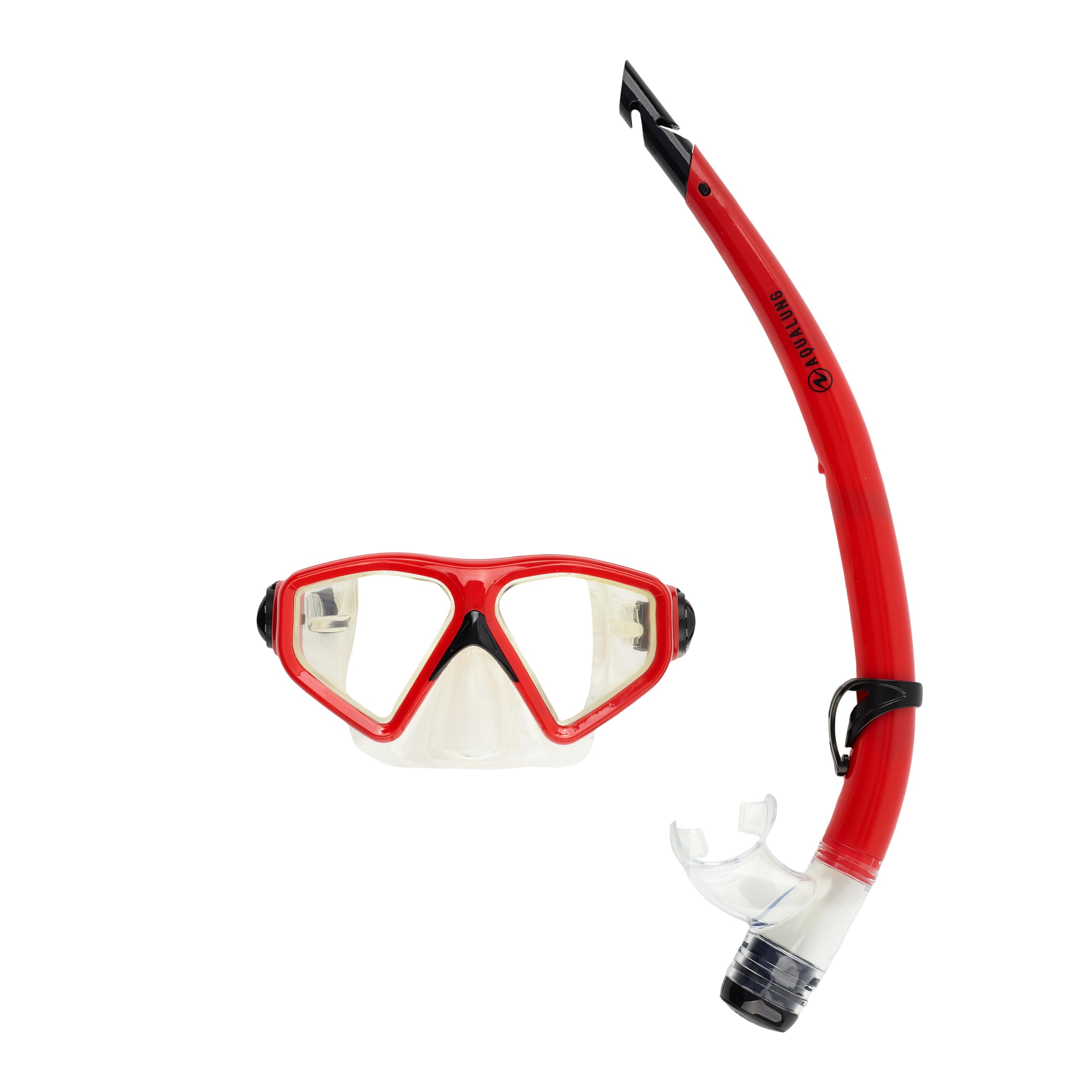 Aqualung Saturn combo snorkeling maschera e boccaglio rosso