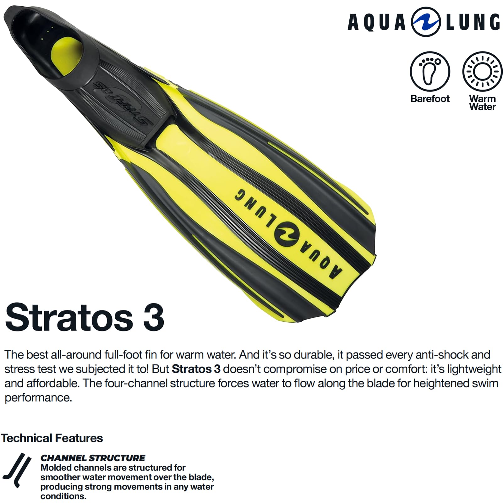 Aqualung Pinne da immersione Stratos 3 pinne sub blu 36/37