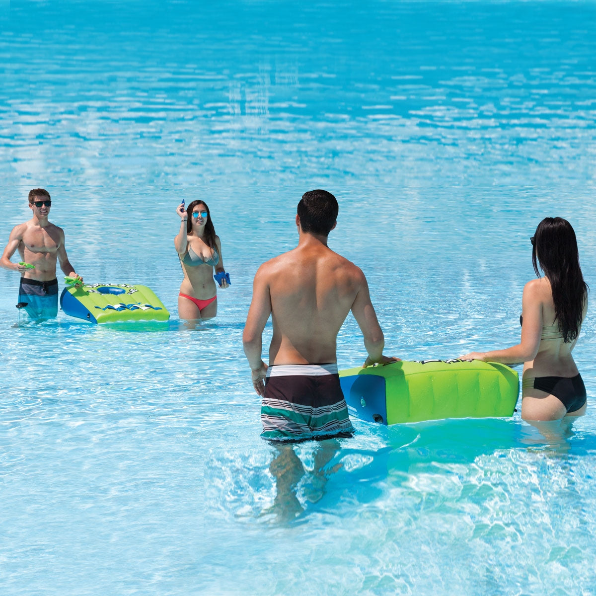 AIRHEAD Pool Floats Lob the Blob gioco cornhole gonfiabile 2 bersagli