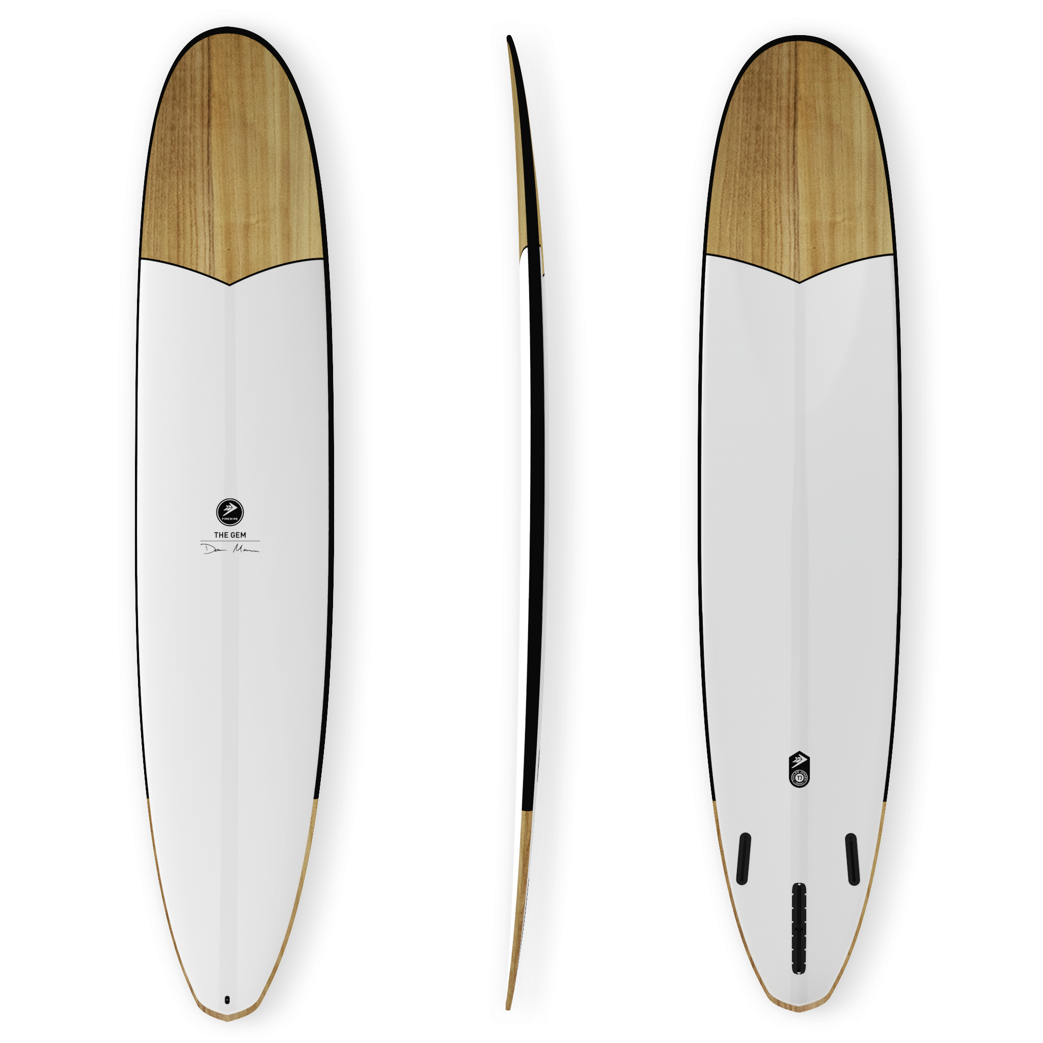 Firewire Taylor Jensen The Gem tavola da surf 9'1" 67,1 l Helium nera