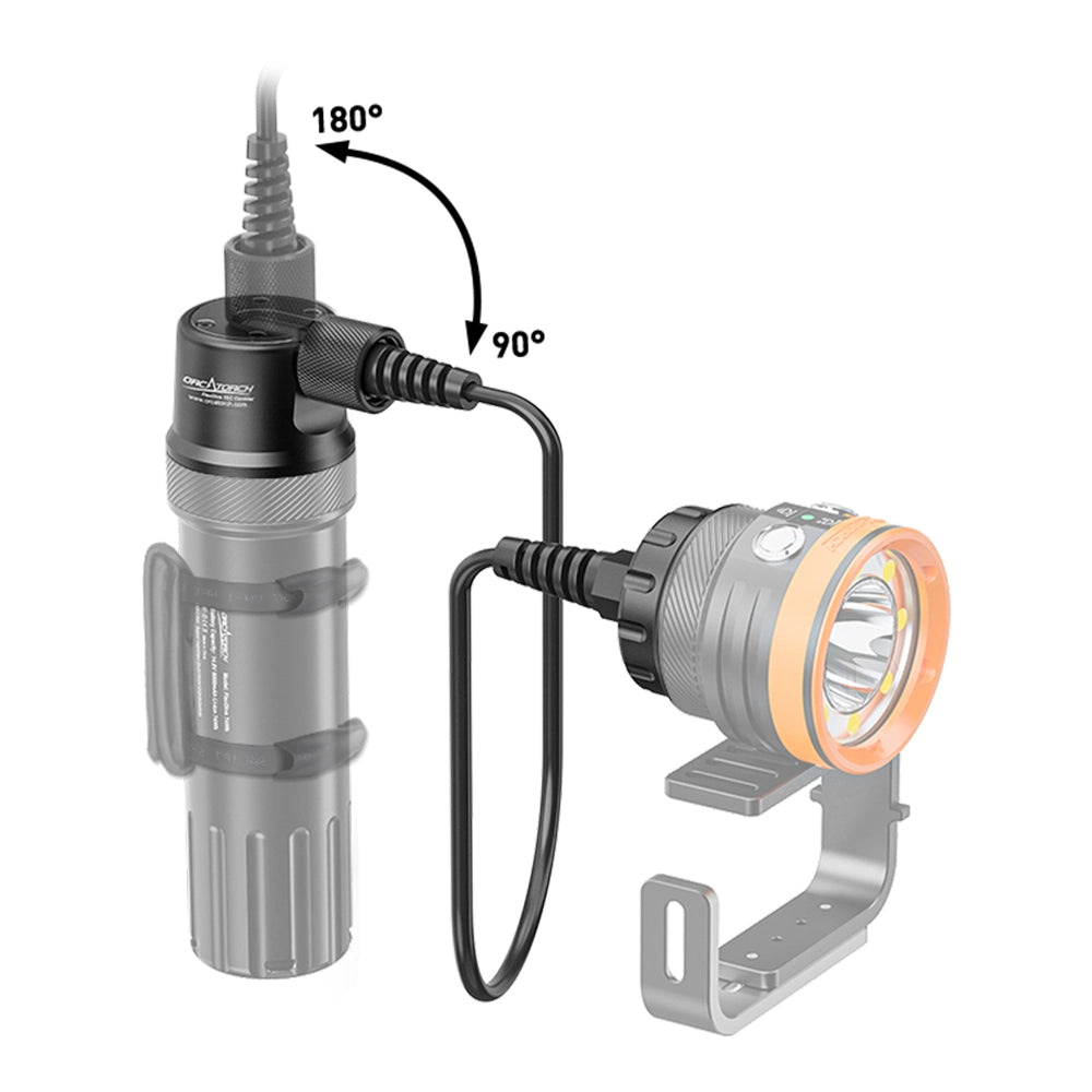 OrcaTorch Batteries & Chargers C98 FlexDive cavo torcia subacquea 1,3 m