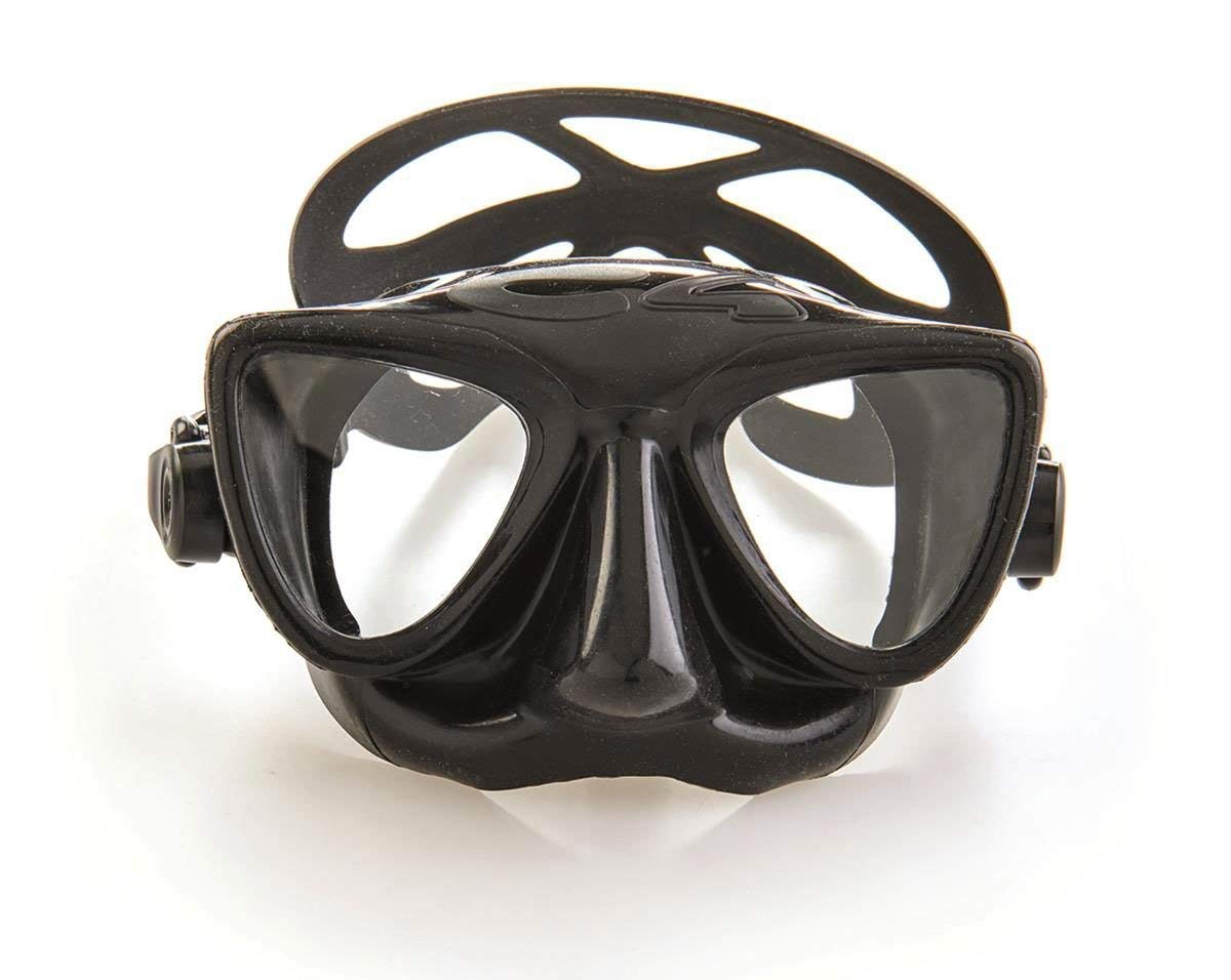 C4 Masks and Snorkels Plasma maschera subacquea nera standard basso volume