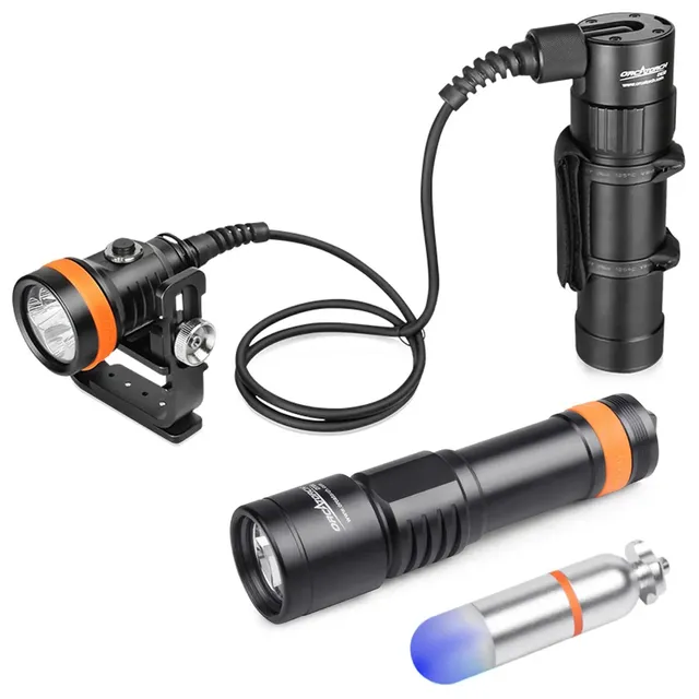 OrcaTorch Technical Diving D630 v2.0 D700 SD01 kit luci subacquee