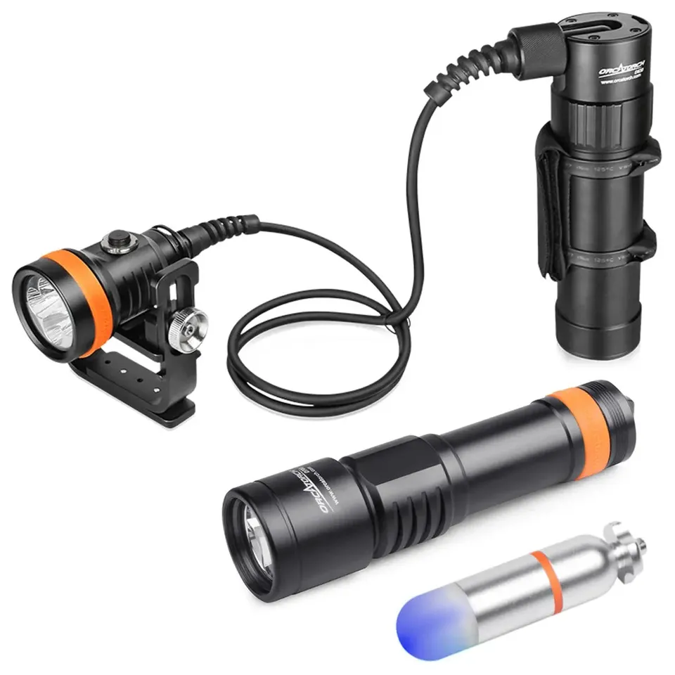 OrcaTorch Technical Diving D630 v2.0 D700 SD01 kit luci subacquee