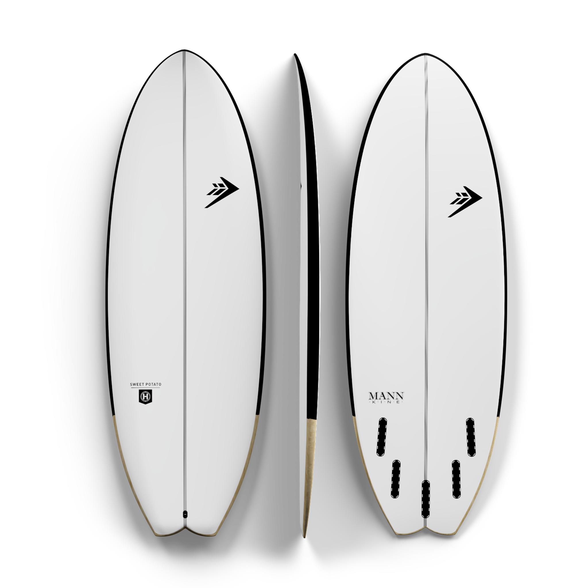 Firewire Mannkine Sweet Potato 2026 surfboard 5'2" Helium 31L nera