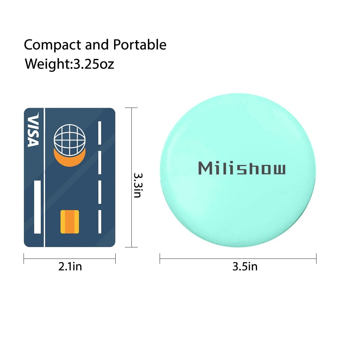 NEW-Vi Beauty Mirror Milishow LED Compact Mirror specchio compatto ciano