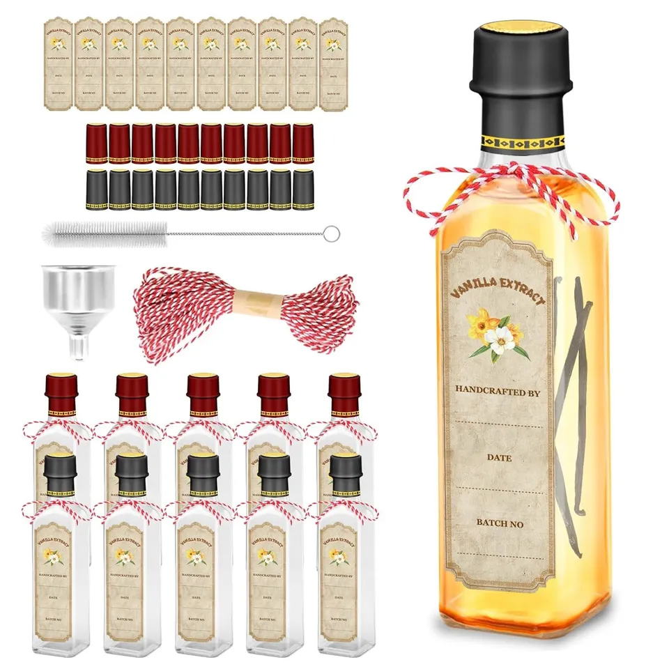 NEW-Vi Glass Bottles bottiglie in vetro 8 oz 10 pezzi