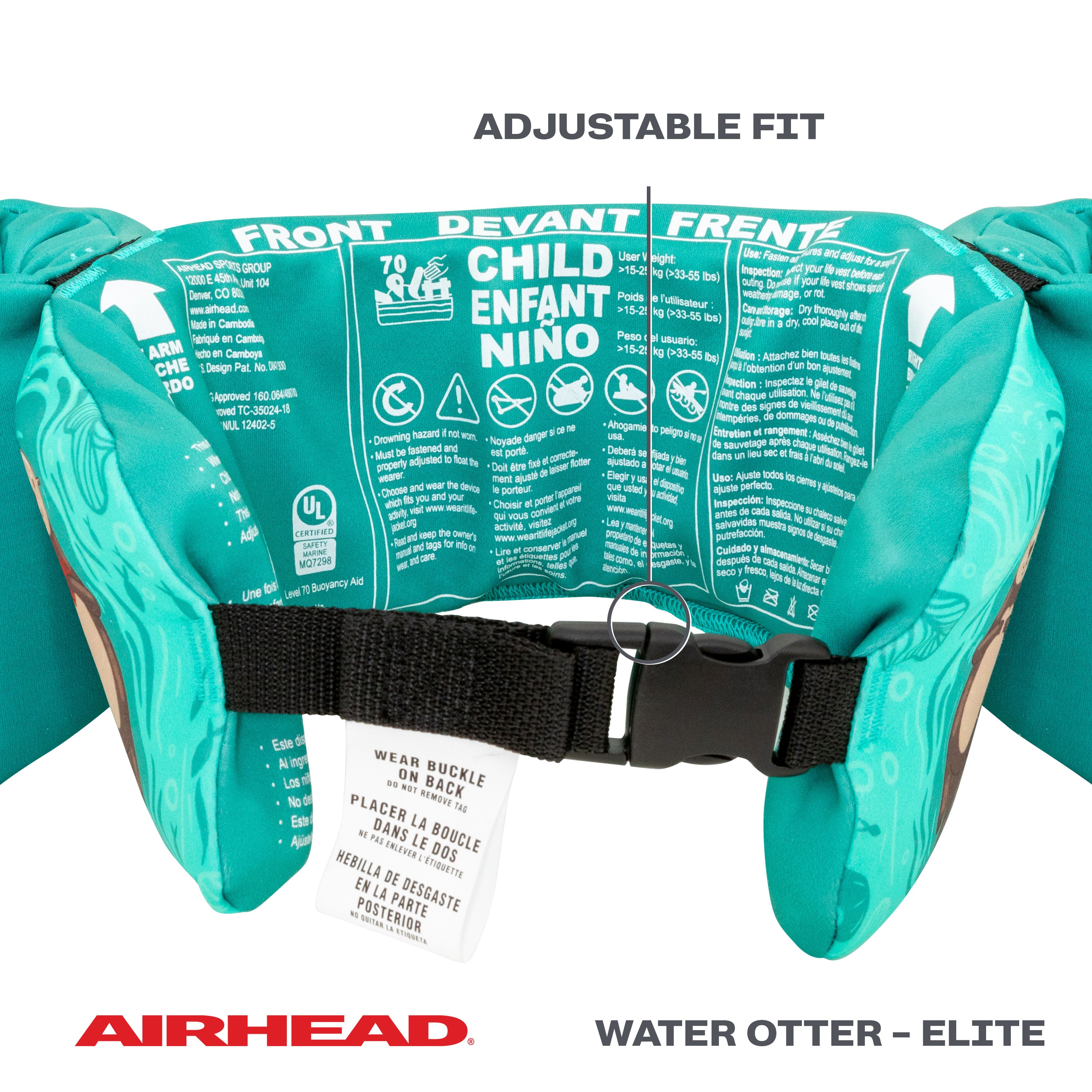 AIRHEAD Life Jackets & Safety Gear Water Otter Elite giubbotto salvagente bambino Treasure II