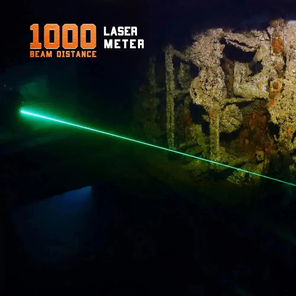 OrcaTorch Recreational Diving GuideBeam MK1 torcia subacquea 1 batteria 3400 mAh, laser verde