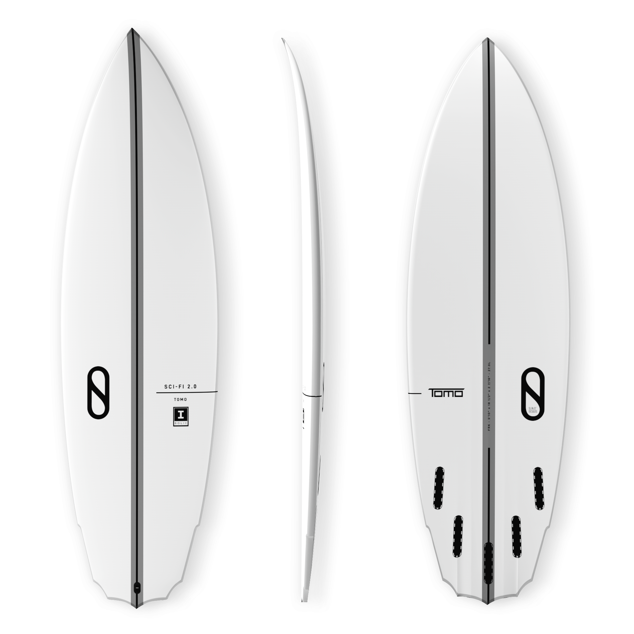Firewire Slater Designs Sci-Fi 2.0 tavola da surf 5'5" 24.9L grigia I-Bolic