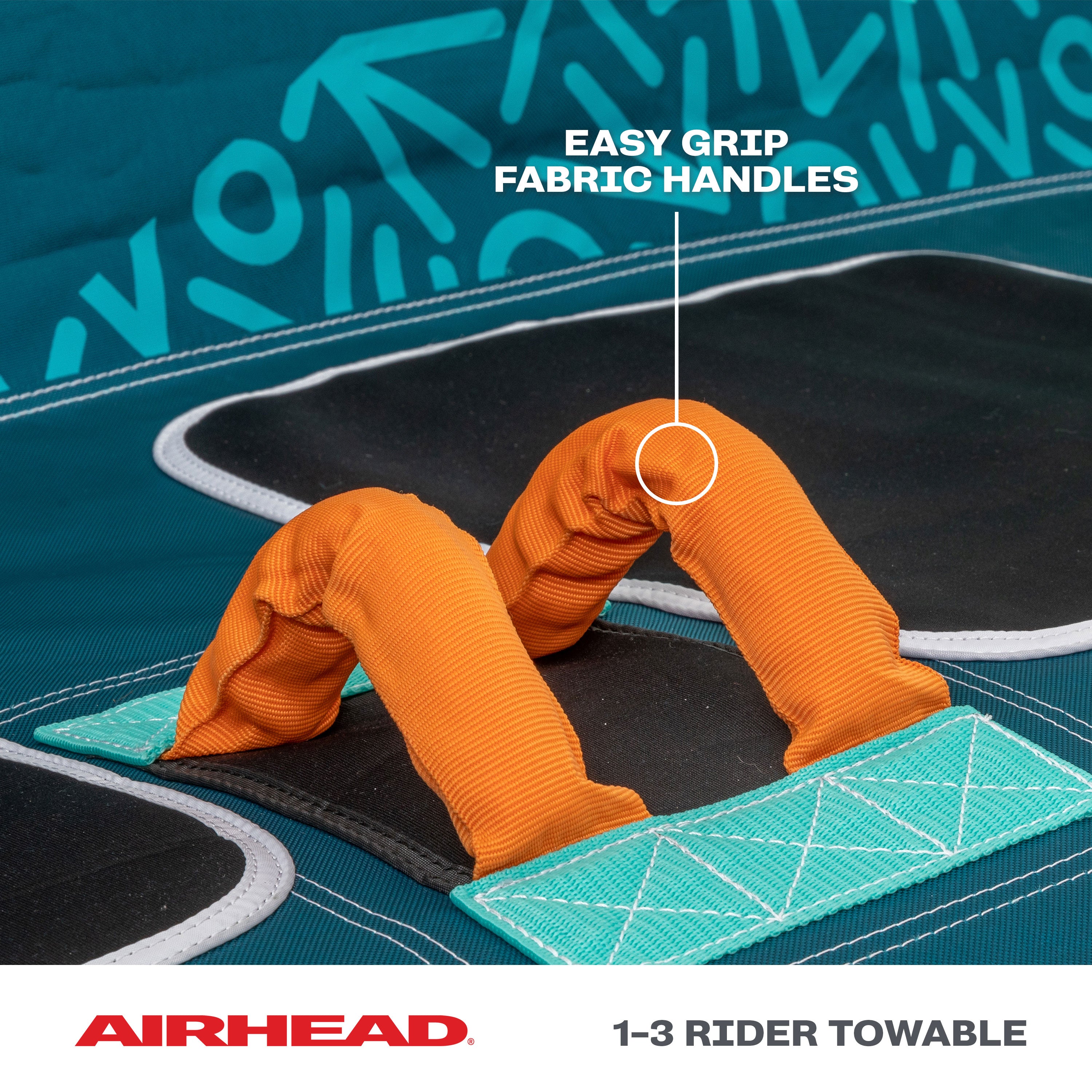 AIRHEAD Towable Tubes Chill 'N Thrill gonfiabile trainabile 1-3 posti con schienale
