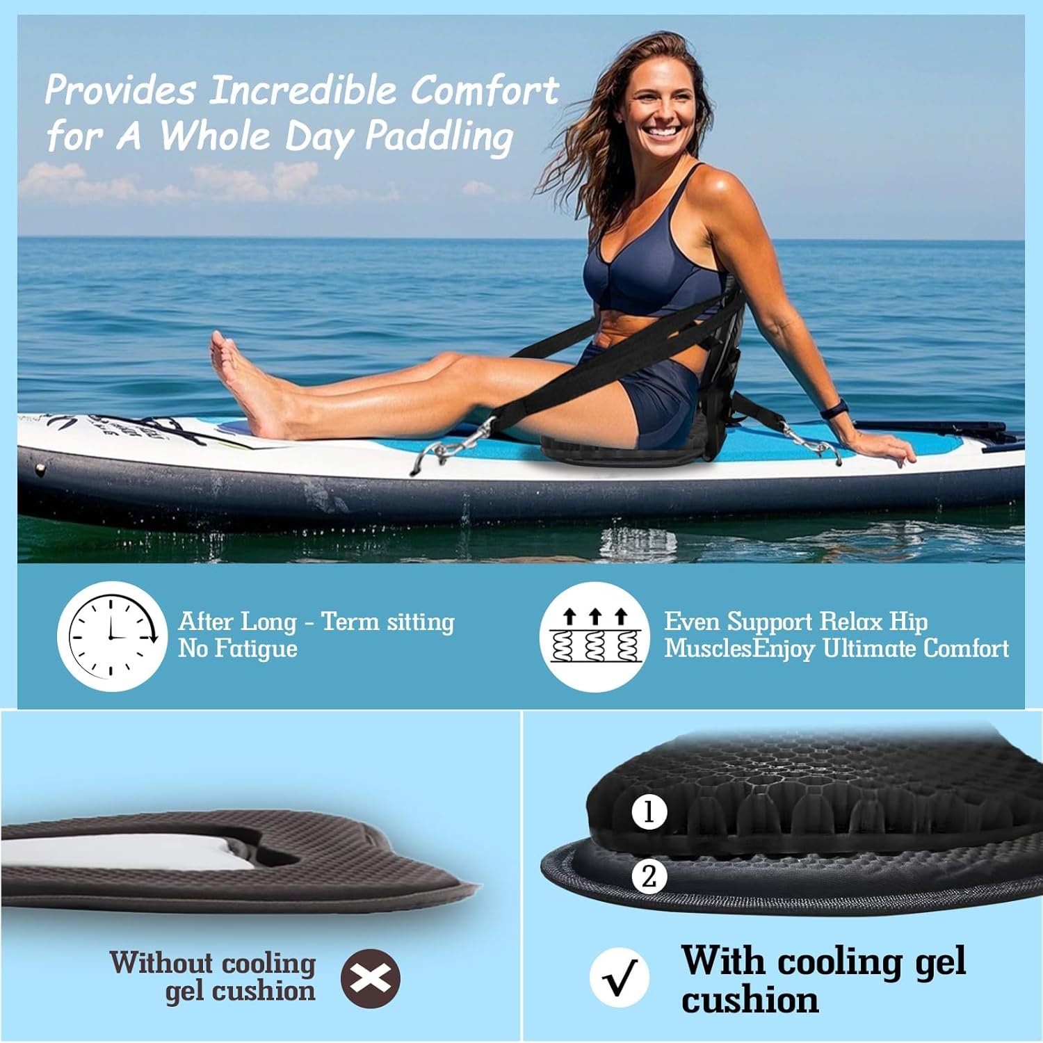 NEW-Vi Kayak Seat Deluxe Kayak Seat sedile kayak gel