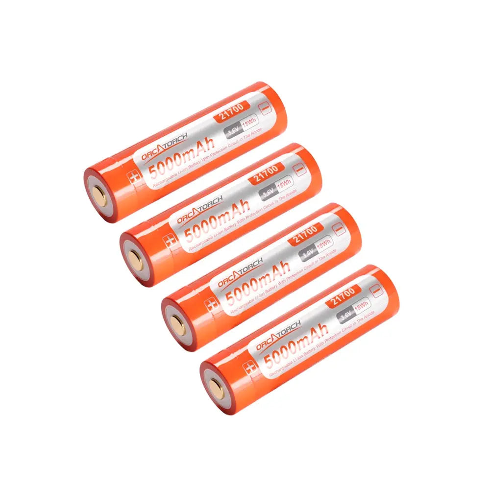 OrcaTorch Batteries & Chargers 21700 batteria USB-C 1 pezzo 5000 mAh