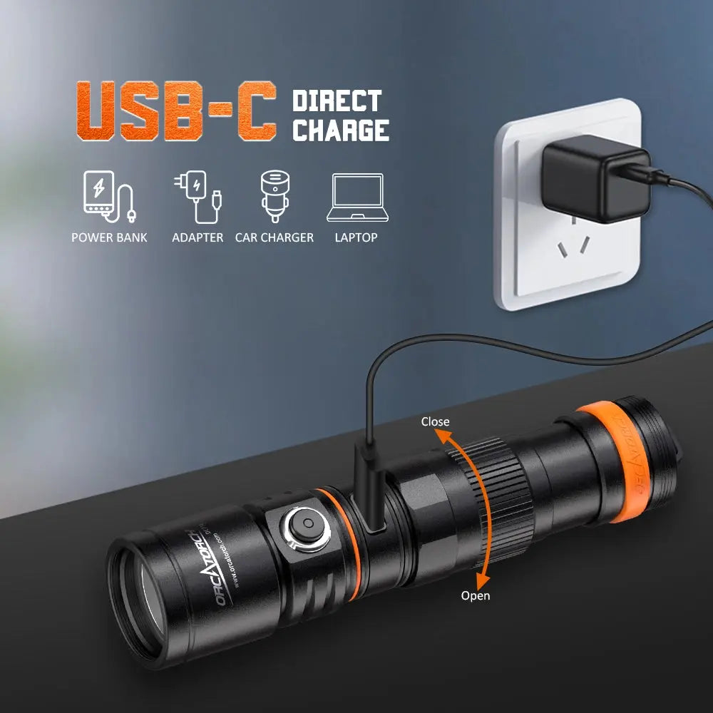 OrcaTorch Recreational Diving DC710 torcia subacquea 3000 lumen