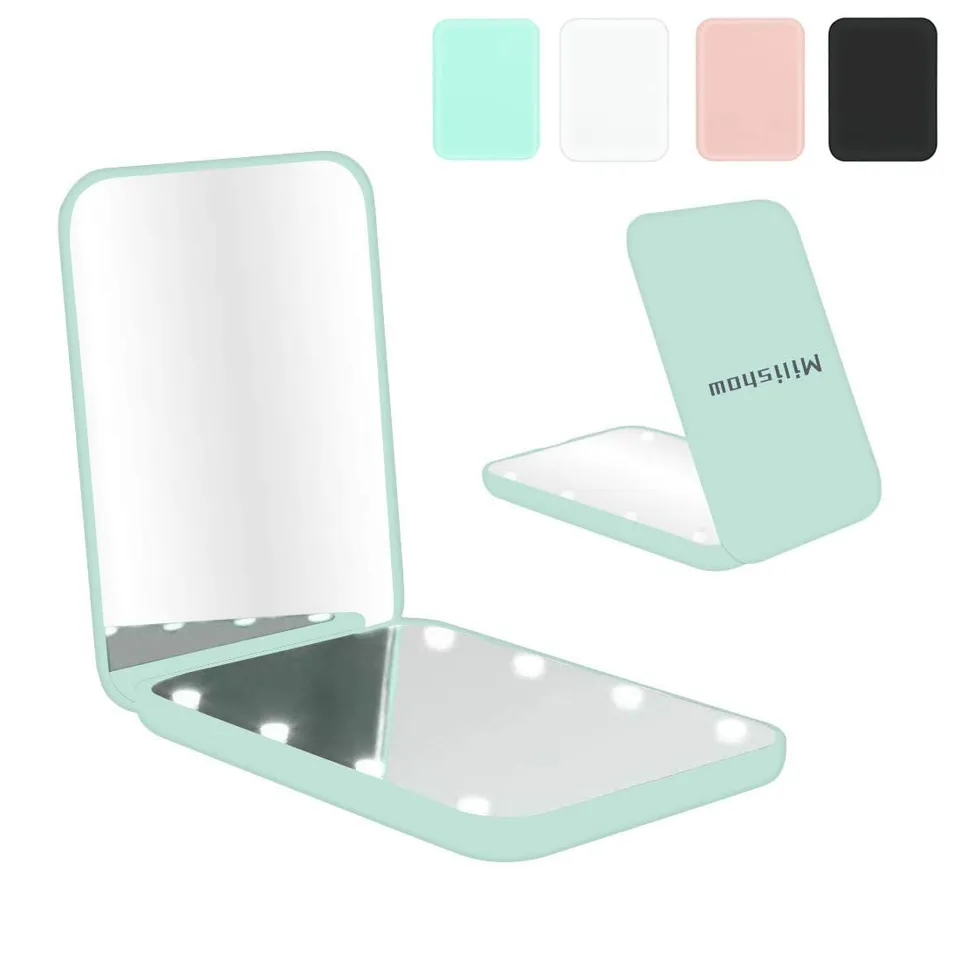 NEW-Vi Beauty Mirror Milishow specchio compatto LED ciano 1x 3x