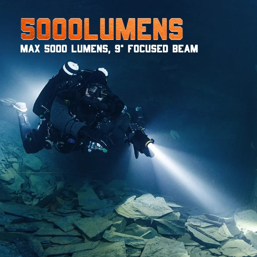 OrcaTorch Technical Diving D920 torcia subacquea 5000 lumen EU