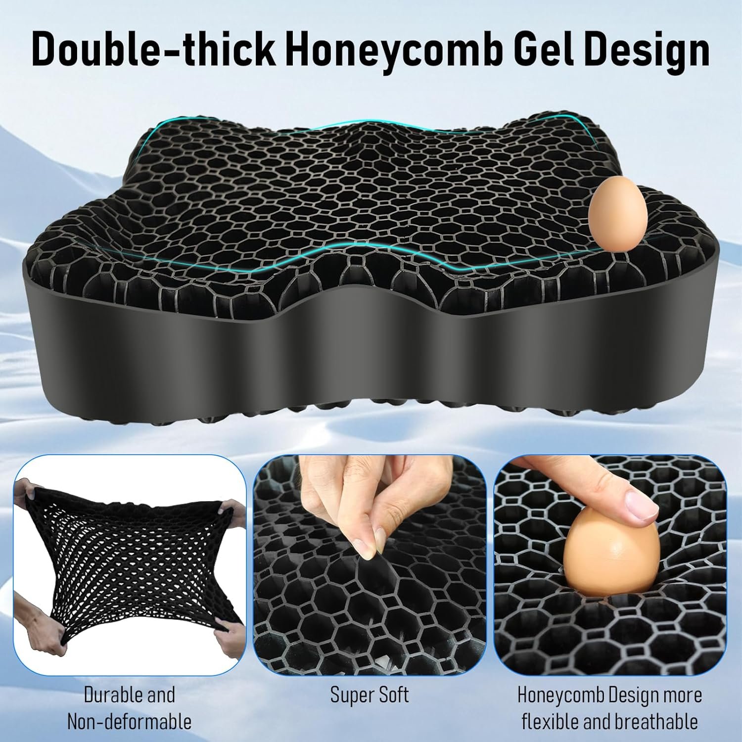 NEW-Vi Seat Cushion for Office cuscino in gel traspirante antiscivolo