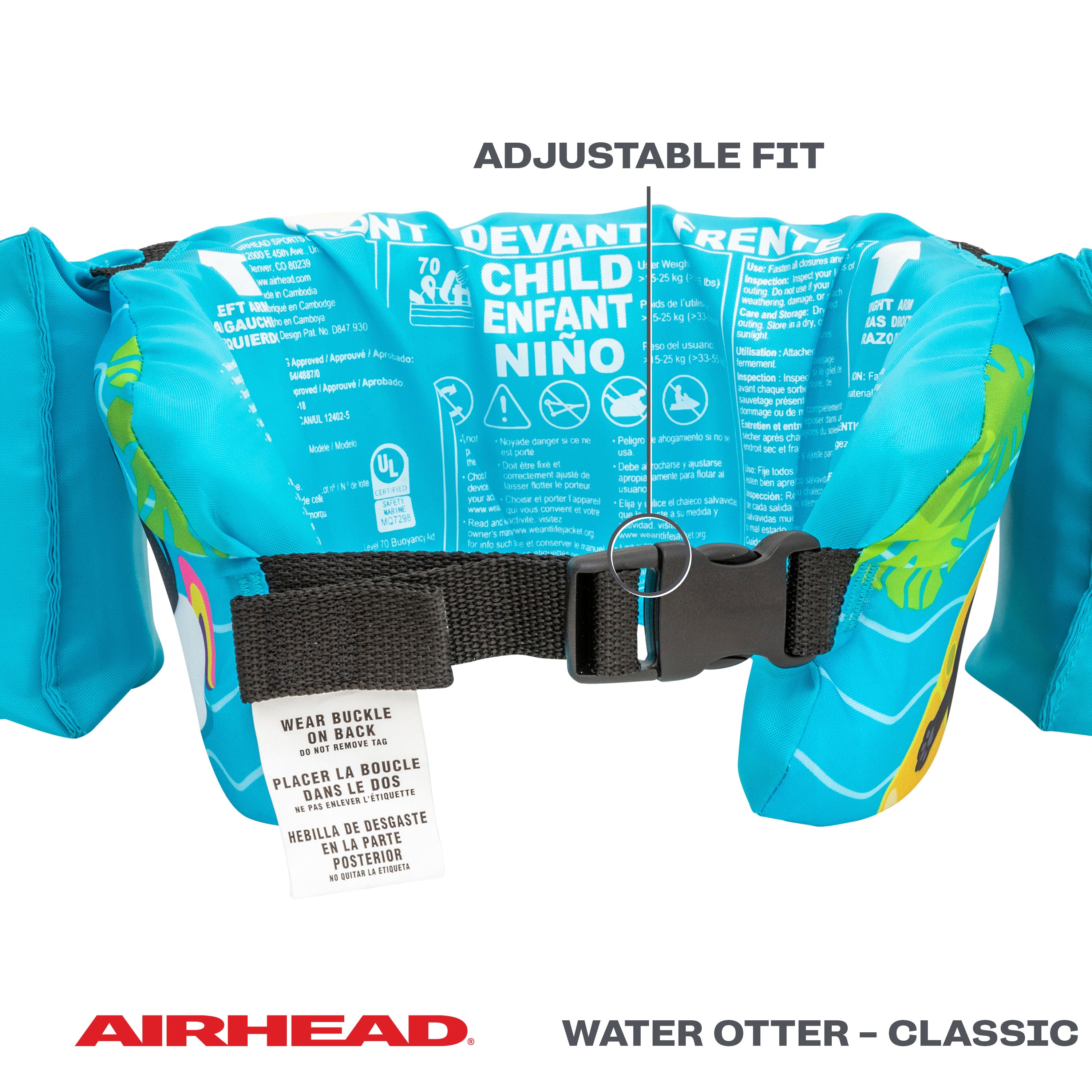 AIRHEAD Life Jackets & Safety Gear Water Otter Classic giubbotto salvagente bambino Fish Friends