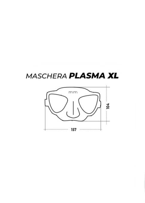 C4 Masks and Snorkels Plasma XL maschera apnea basso volume
