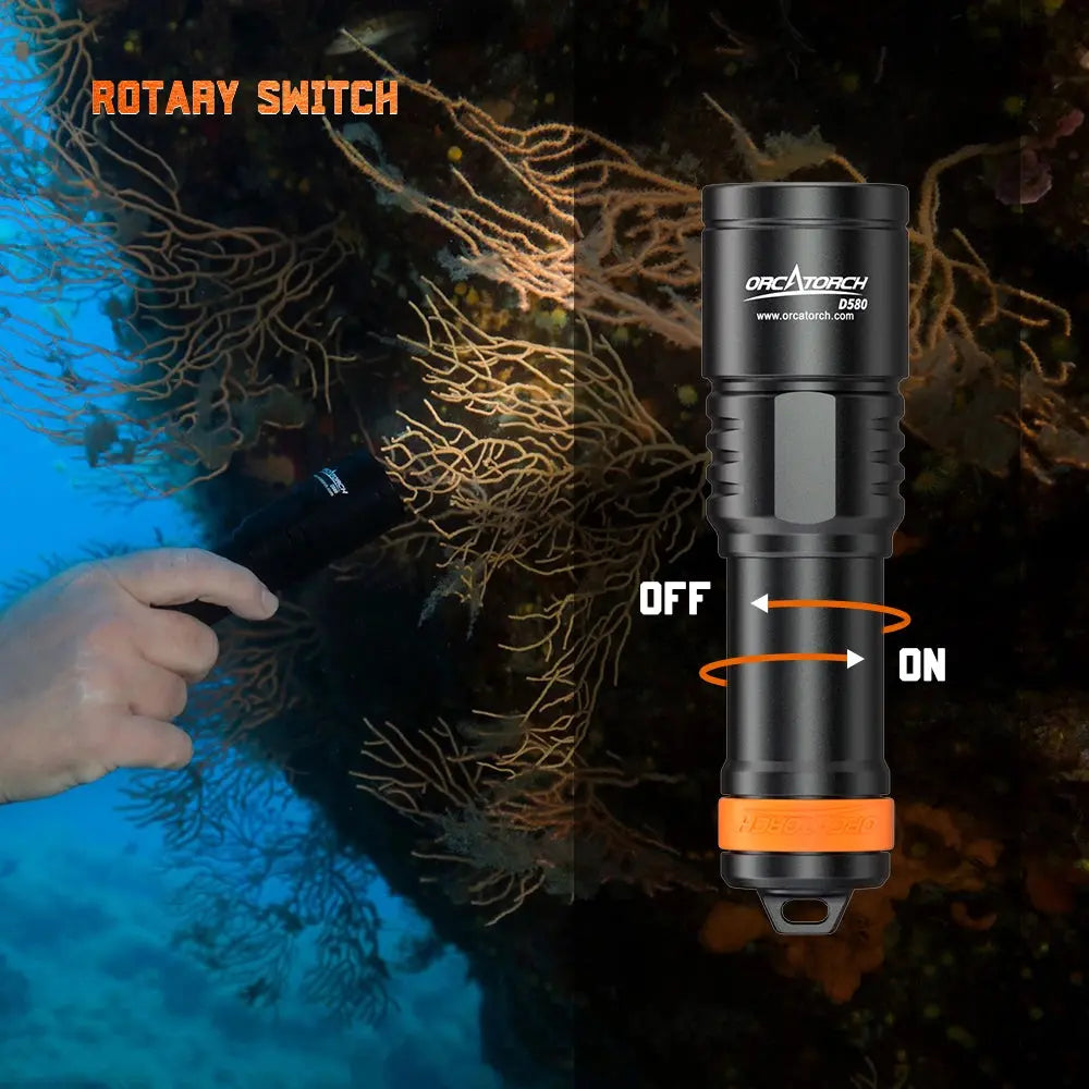 OrcaTorch Recreational Diving D580 torcia subacquea 530 lumen