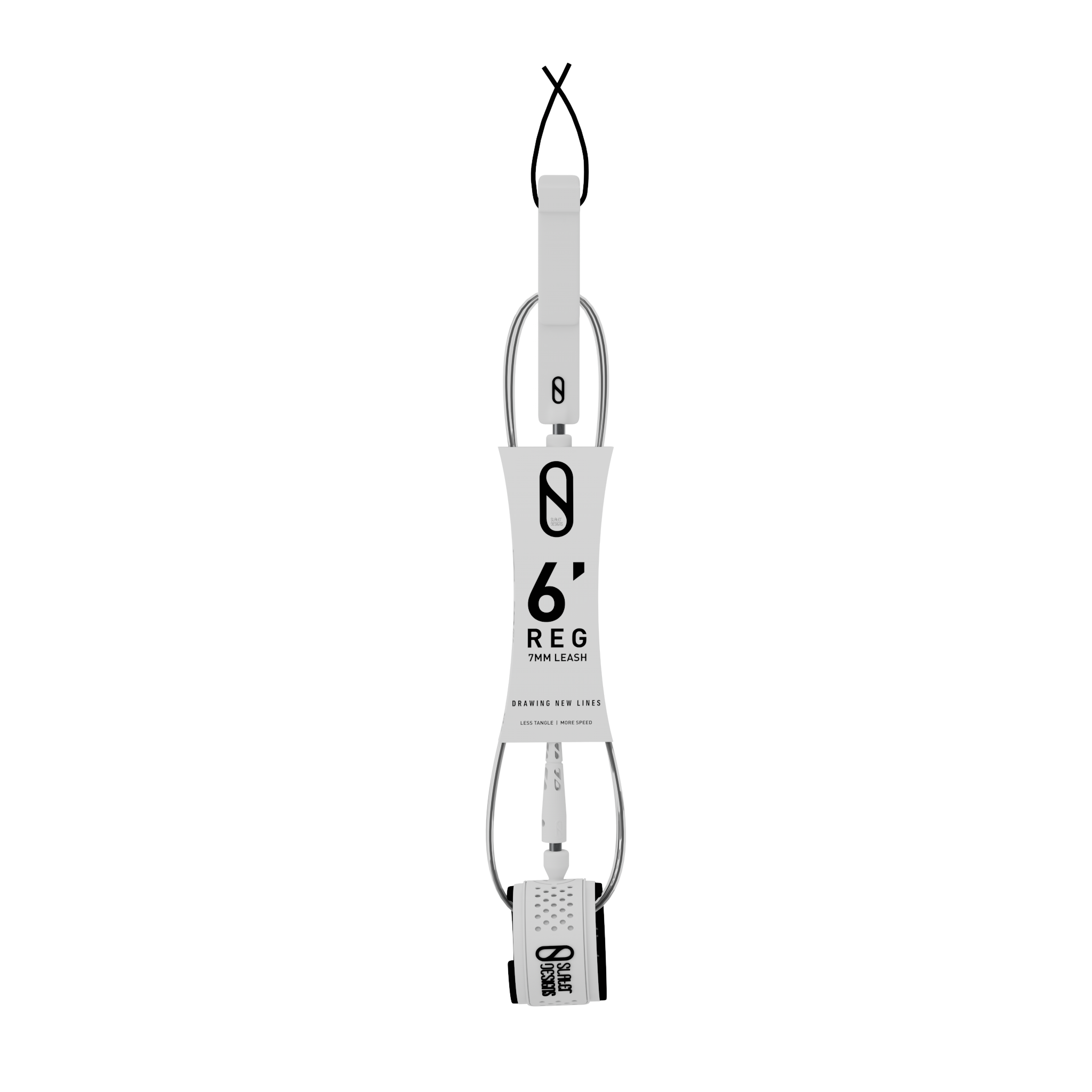 Firewire Accessories Slater Designs 7mm Regular Leash leash 6'0" Black/White