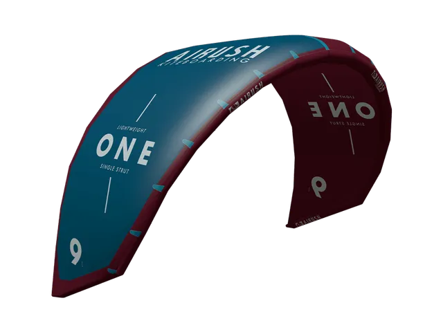 Airush Kites One v2 kite 8 m rosso e verde teal per vento leggero