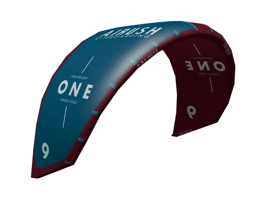 Airush Kites One v2 kite 8 m rosso e verde teal per vento leggero