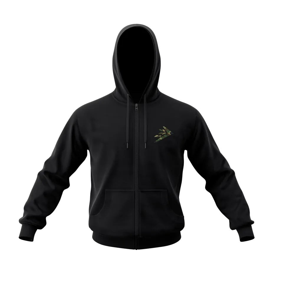 Firewire Clothing Icon Fleece Hoodie felpa nera con zip