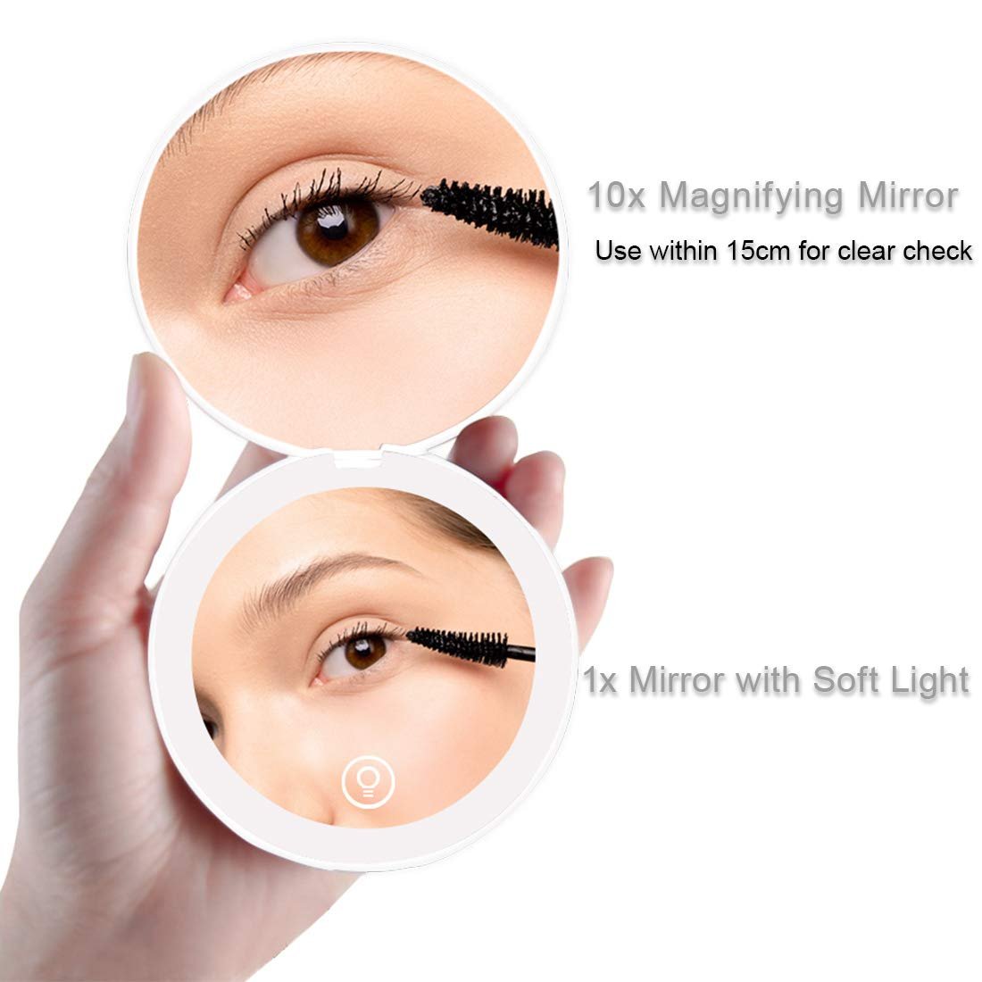 NEW-Vi Beauty Mirror Milishow specchietto cosmetico LED