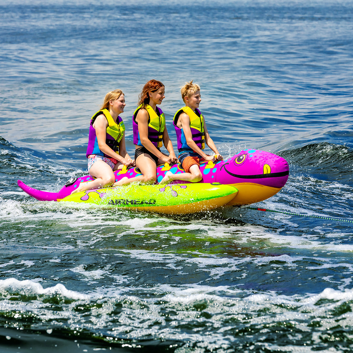 AIRHEAD Towable Tubes Salamander ciambella trainabile 3 persone imbottita