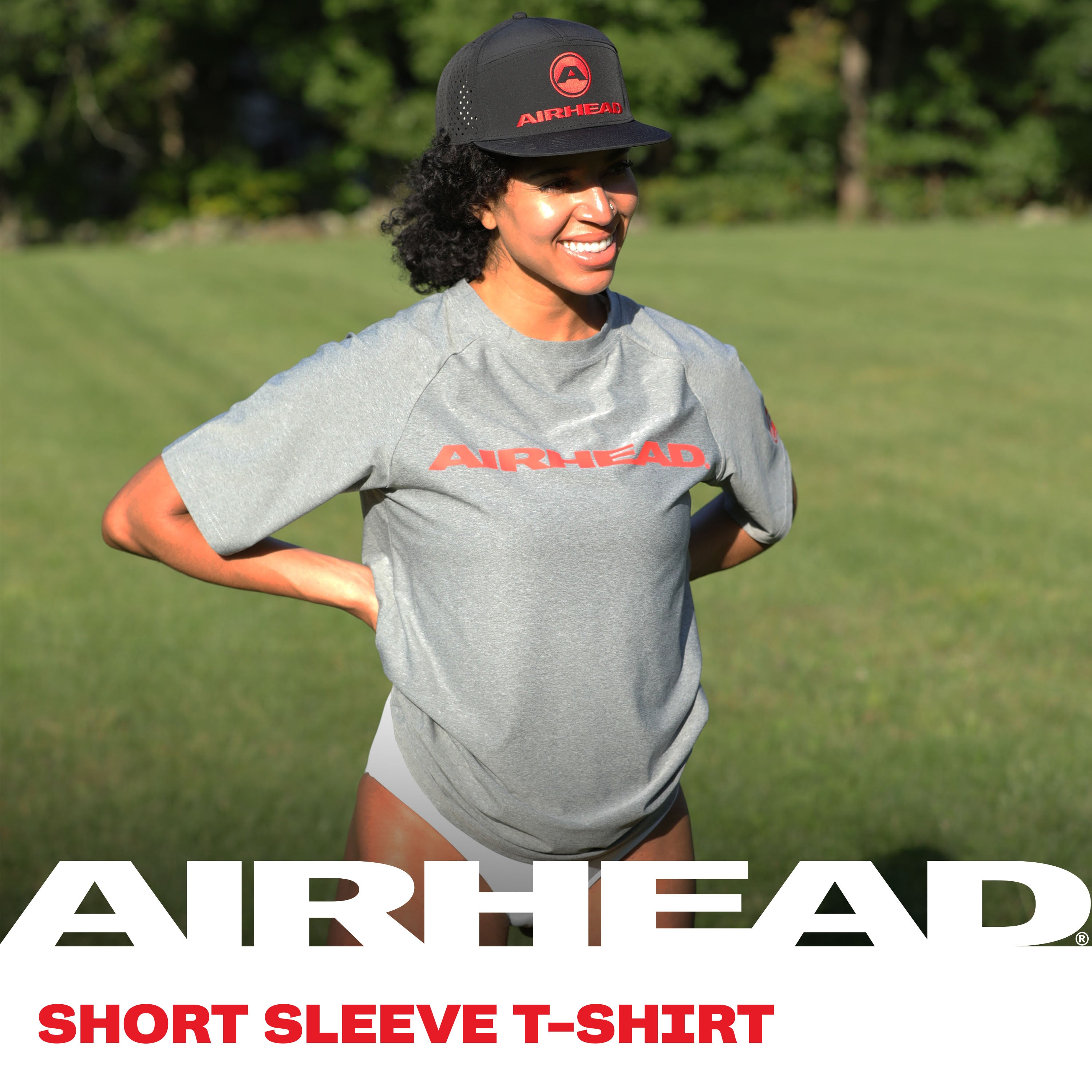 AIRHEAD Boating Accessories Short Sleeve T-Shirt maglietta Marl Grey UPF 50+