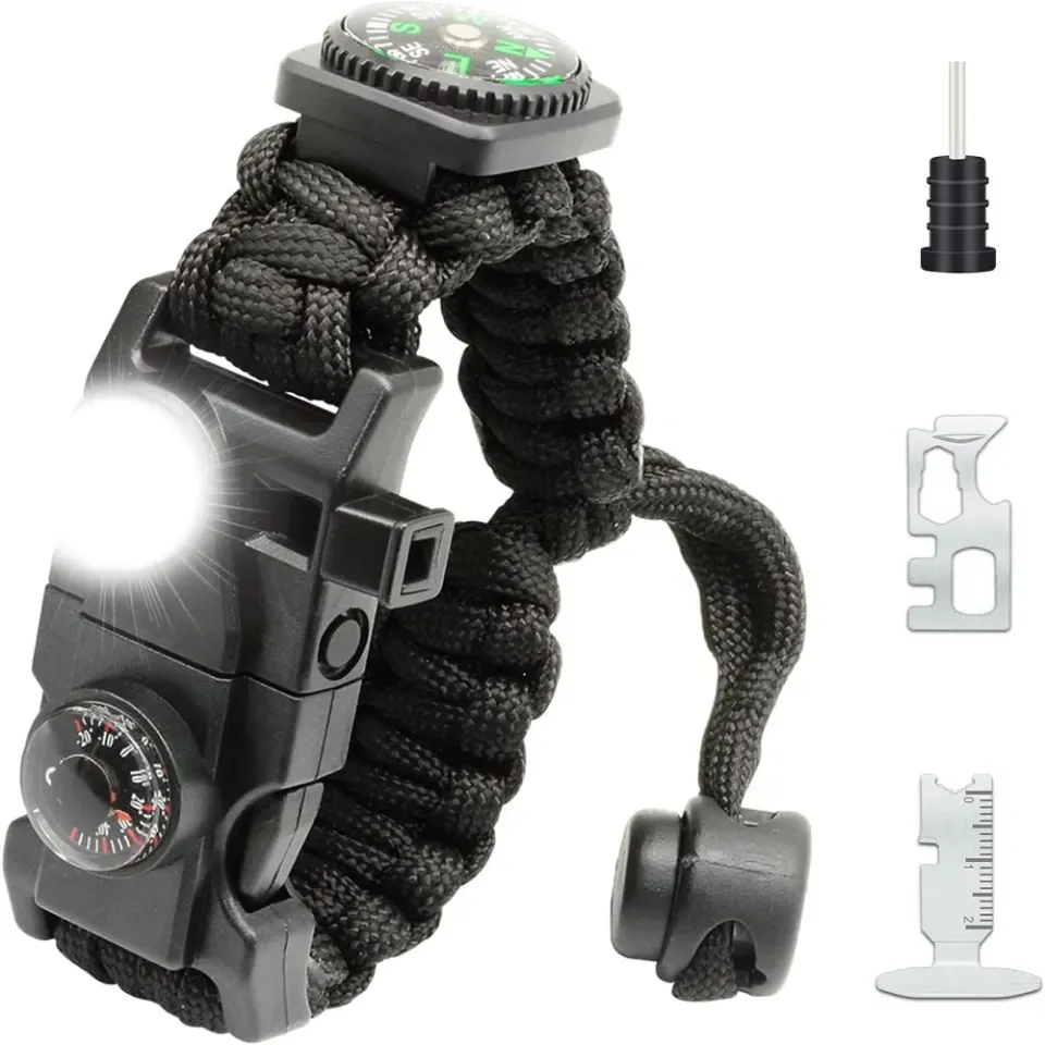 NEW-Vi Survival Paracord Bracelet NVioAsport bracciale survival 20 in 1 regolabile