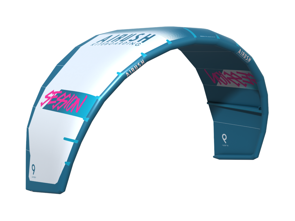 Airush Kites Session v2 kite 9 m verde azzurro e grigio