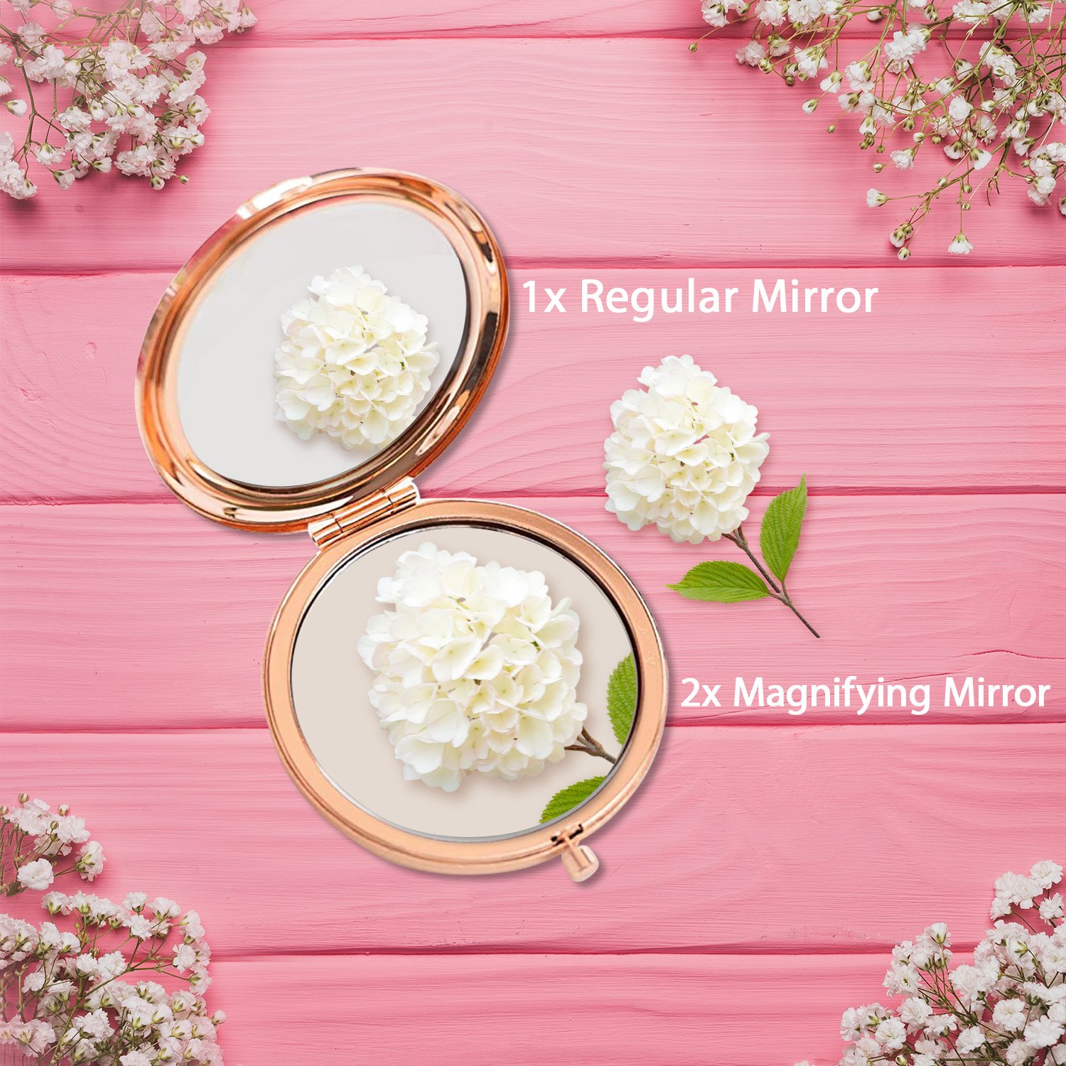 NEW-Vi Beauty Mirror specchio compatto oro rosa