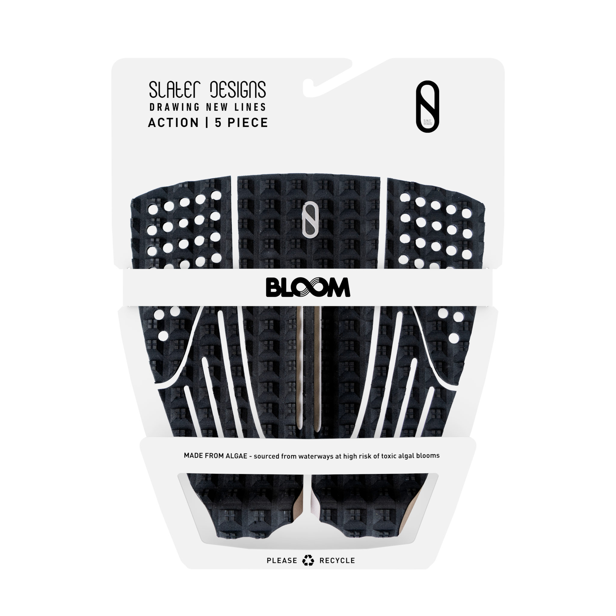 Firewire Accessories Slater Designs 5 Piece Action Pad grip surf nero grigio