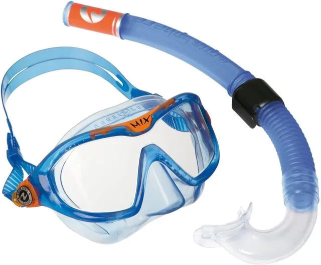 Aqualung Combos da snorkeling Combo Mix maschera e boccaglio blu e arancione