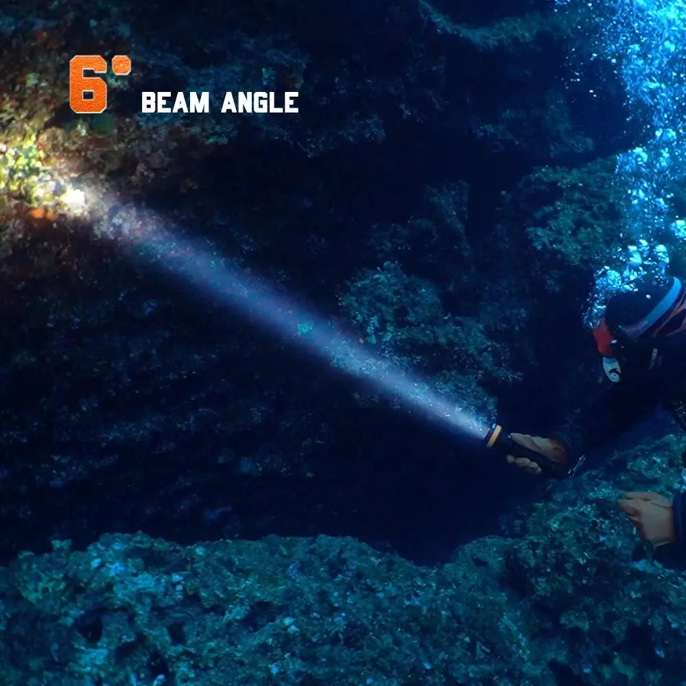 OrcaTorch Recreational Diving D850 torcia subacquea 2500 lumen fascio 6°