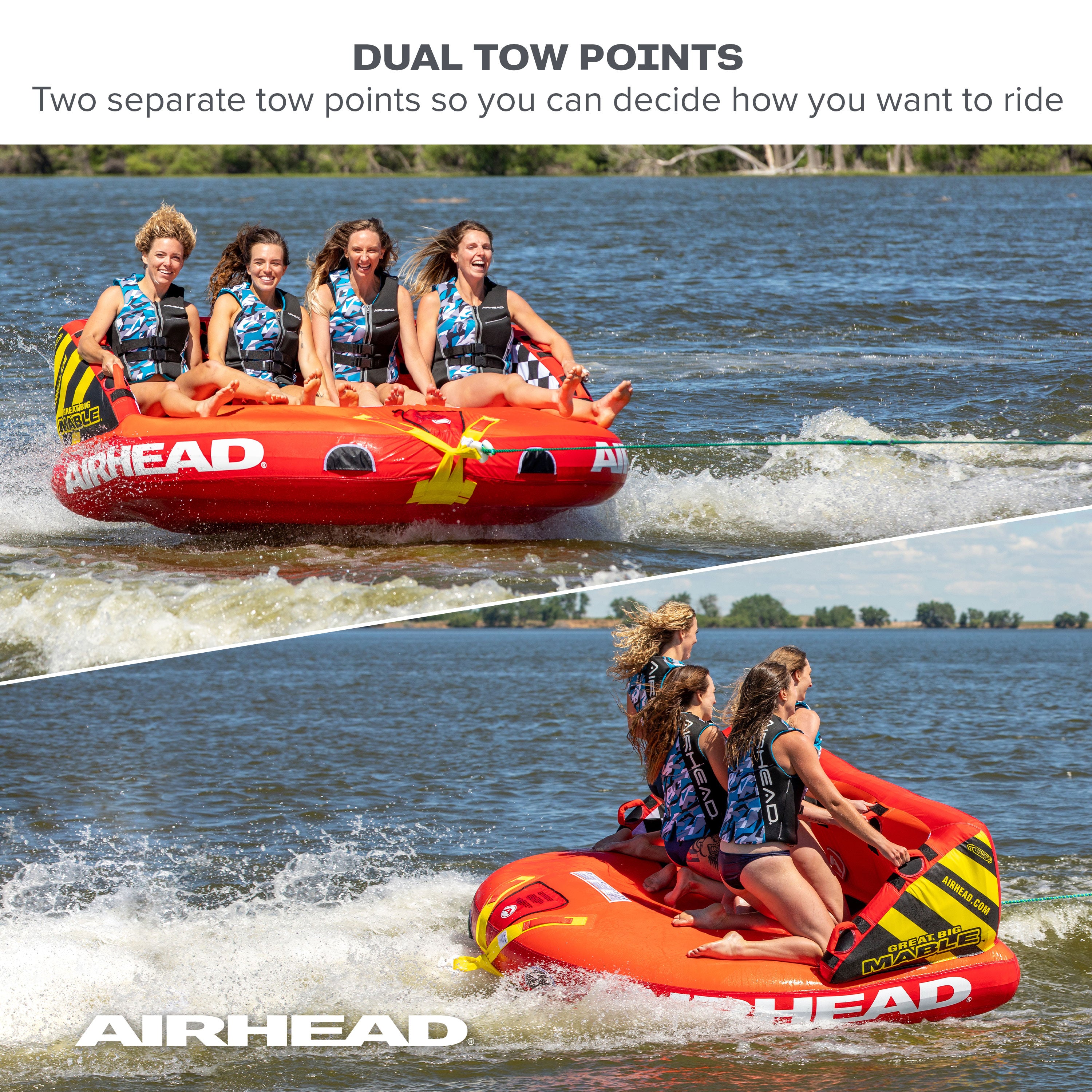 AIRHEAD Towable Tubes Great Big Mable ciambella trainabile 4 persone